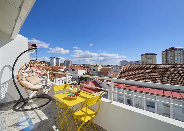 Apartment Ocean & Sun Terrace W Ac, By Timecooler Costa da Caparica